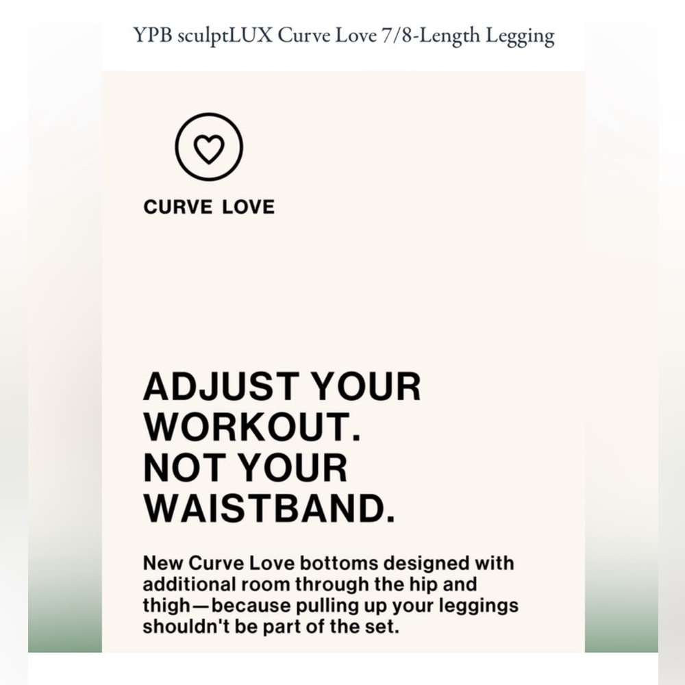 Abercrombie YPB sculptlux curve love 7/8-length legging • M LONG - Picture 4 of 7